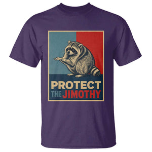 Protect The Jimothy T Shirt Funny Retro Trash Panda Animal Lover Meme TS12 Purple Print Your Wear