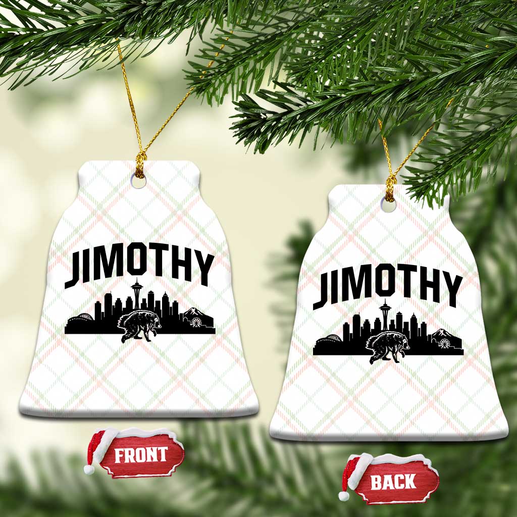 Jimothy The Raccoon Ceramic Ornament Seattle Space Needle Mount Rainier Landscape Art TS12 Print Your Wear
