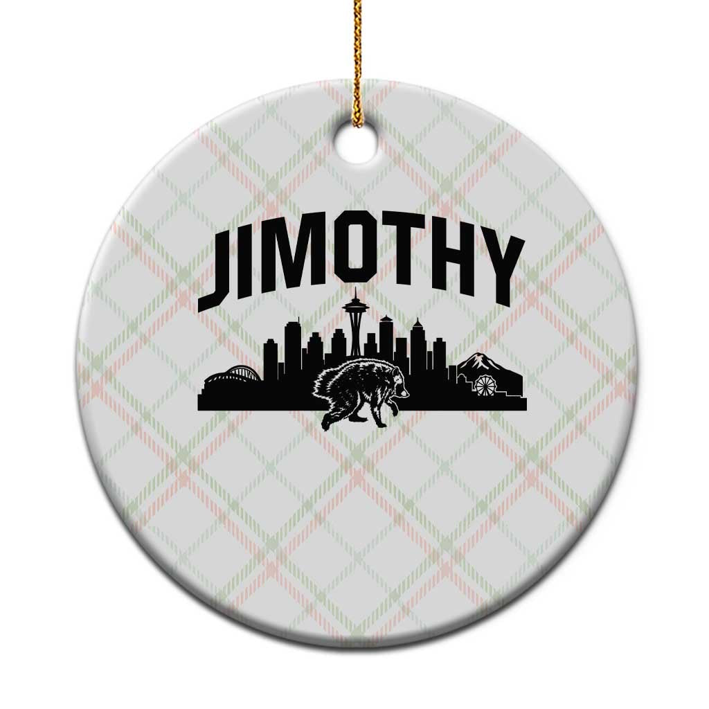 Jimothy The Raccoon Ceramic Ornament Seattle Space Needle Mount Rainier Landscape Art TS12 1pc Christmas Plaid Print Your Wear