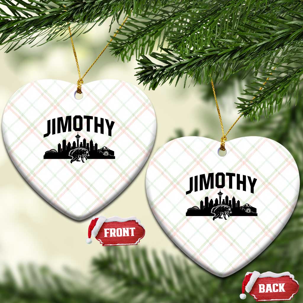 Jimothy The Raccoon Ceramic Ornament Seattle Space Needle Mount Rainier Landscape Art TS12 Print Your Wear