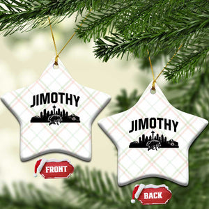 Jimothy The Raccoon Ceramic Ornament Seattle Space Needle Mount Rainier Landscape Art TS12 Print Your Wear