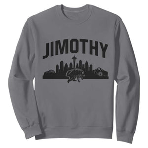 Jimothy The Raccoon Sweatshirt Seattle Space Needle Mount Rainier Landscape Art TS12 Charcoal Print Your Wear
