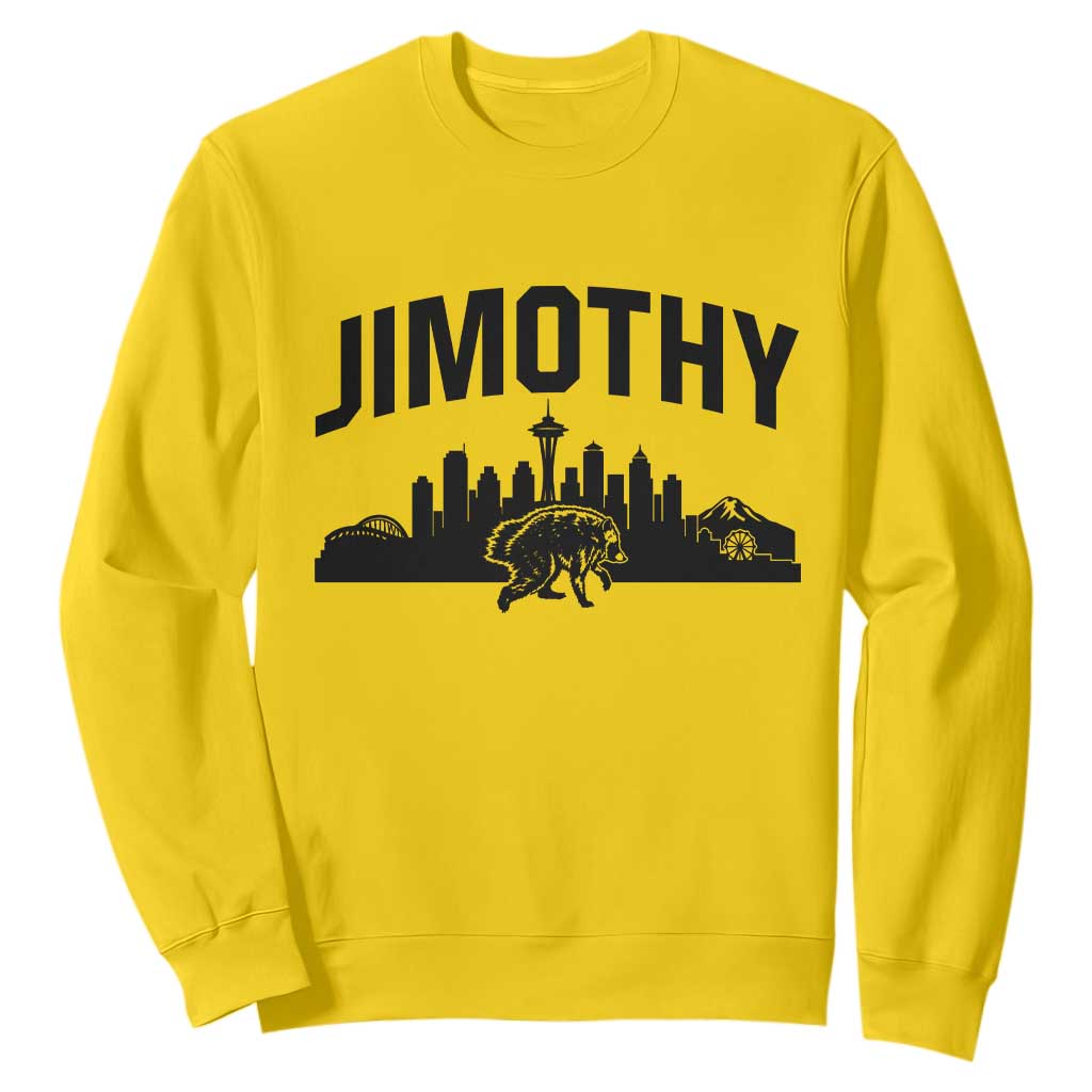 Jimothy The Raccoon Sweatshirt Seattle Space Needle Mount Rainier Landscape Art TS12 Daisy Print Your Wear