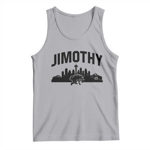 Jimothy The Raccoon Tank Top Seattle Space Needle Mount Rainier Landscape Art TS12 Athletic Heather Print Your Wear