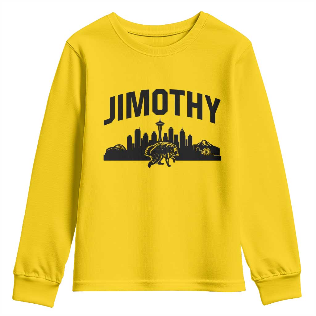 Jimothy The Raccoon Youth Sweatshirt Seattle Space Needle Mount Rainier Landscape Art TS12 Daisy Print Your Wear