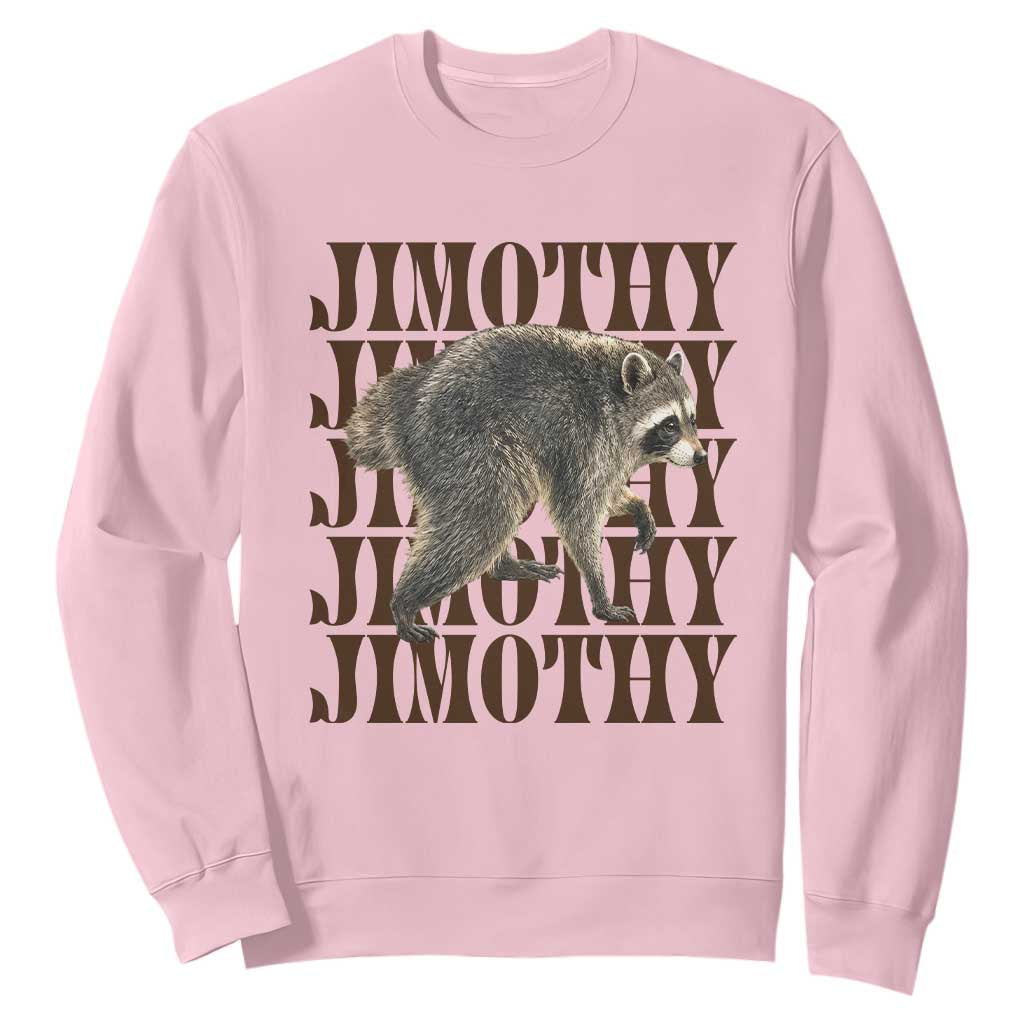 Jimothy The Raccoon Sweatshirt Vintage Trash Panda Animal Lover Gift TS12 Light Pink Print Your Wear