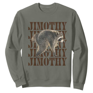 Jimothy The Raccoon Sweatshirt Vintage Trash Panda Animal Lover Gift TS12 Military Green Print Your Wear