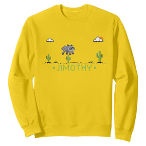 Funny Jimothy The Raccoon Sweatshirt Pixel Art Retro Gaming Trash Panda Meme TS12 Daisy Print Your Wear