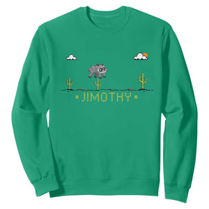 Funny Jimothy The Raccoon Sweatshirt Pixel Art Retro Gaming Trash Panda Meme TS12 Irish Green Print Your Wear
