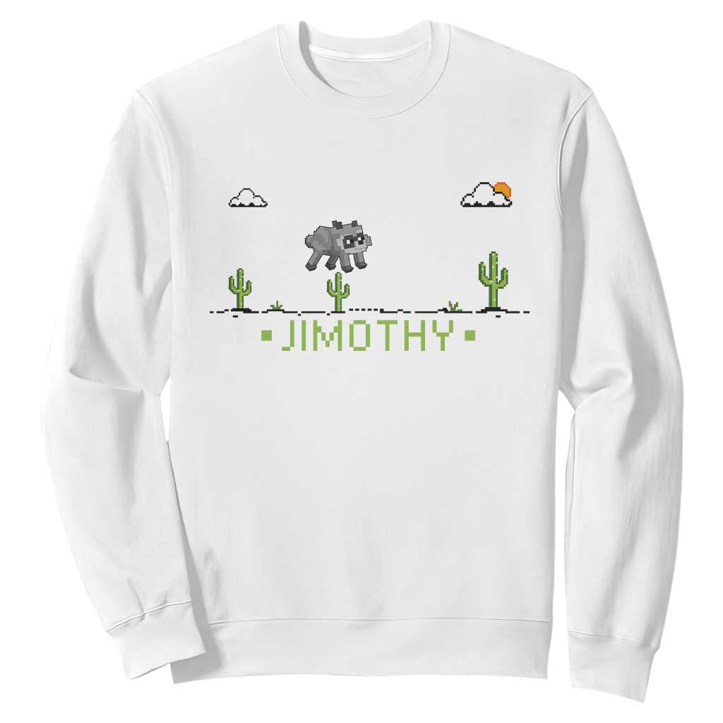 Funny Jimothy The Raccoon Sweatshirt Pixel Art Retro Gaming Trash Panda Meme TS12 White Print Your Wear