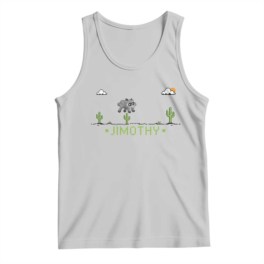 Funny Jimothy The Raccoon Tank Top Pixel Art Retro Gaming Trash Panda Meme TS12 Ash Print Your Wear