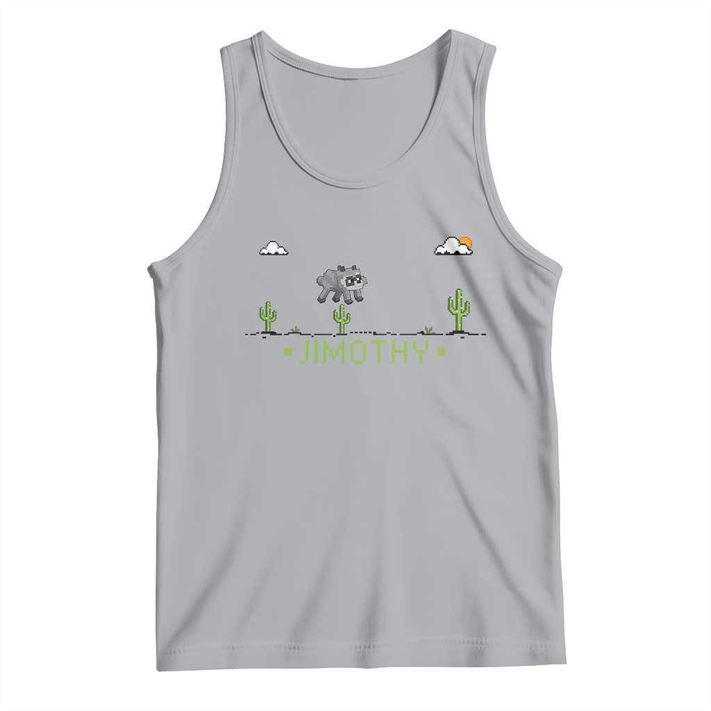 Funny Jimothy The Raccoon Tank Top Pixel Art Retro Gaming Trash Panda Meme TS12 Athletic Heather Print Your Wear