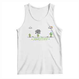 Funny Jimothy The Raccoon Tank Top Pixel Art Retro Gaming Trash Panda Meme TS12 White Print Your Wear