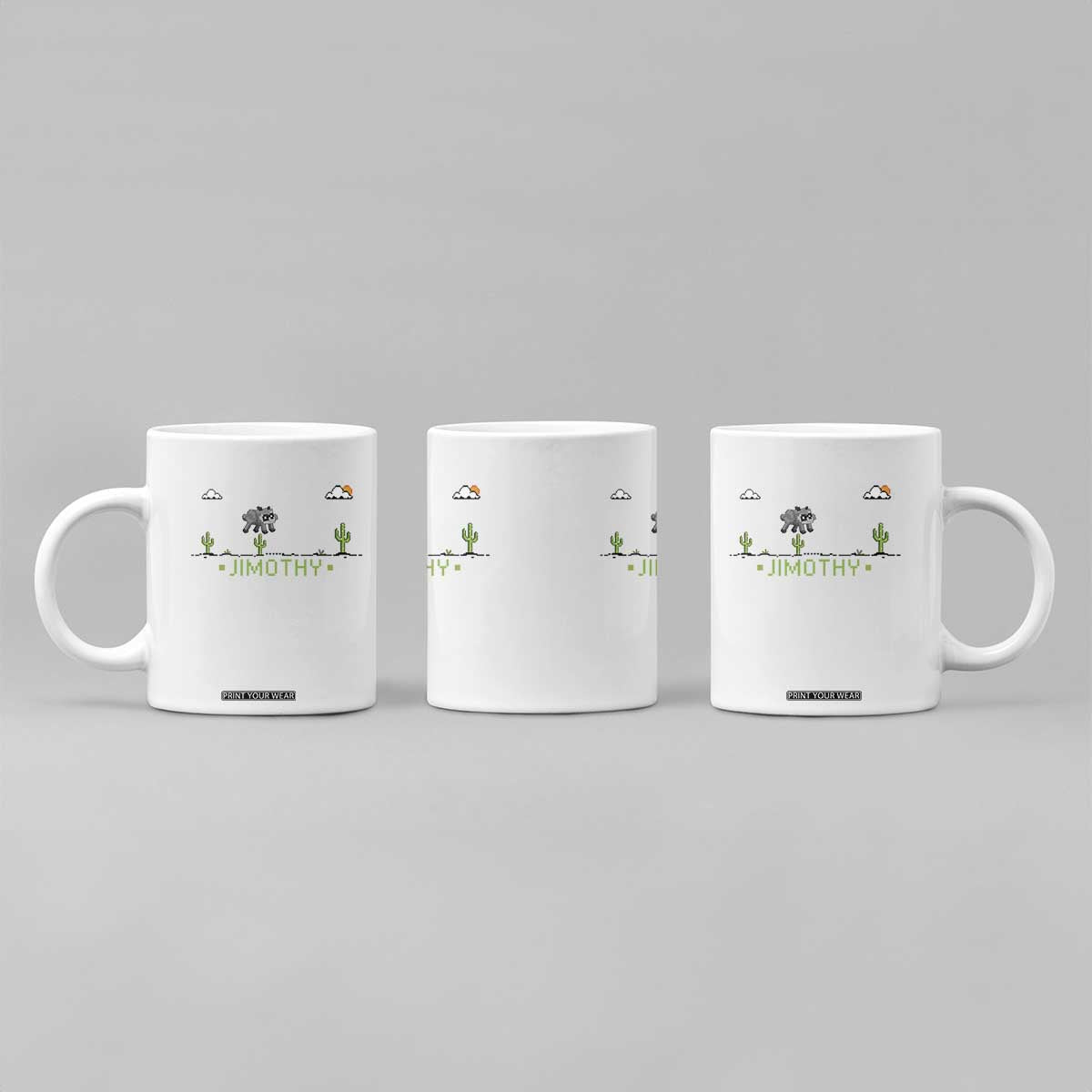 Funny Jimothy The Raccoon Coffee Mug Pixel Art Retro Gaming Trash Panda Meme TS12 Print Your Wear