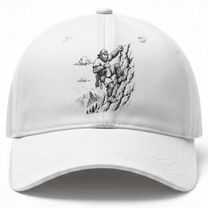 Funny Bigfoot Mountain Climber Baseball Cap Outdoor Hiking Adventure TS12 Print Your Wear