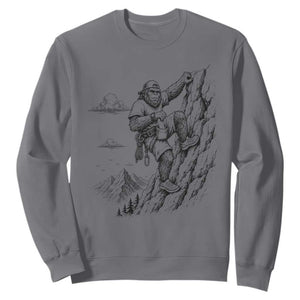 Funny Bigfoot Mountain Climber Sweatshirt Outdoor Hiking Adventure TS12 Charcoal Print Your Wear