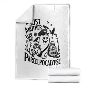 Halloween Mail Carrier Spooky Ghost Throw Blanket