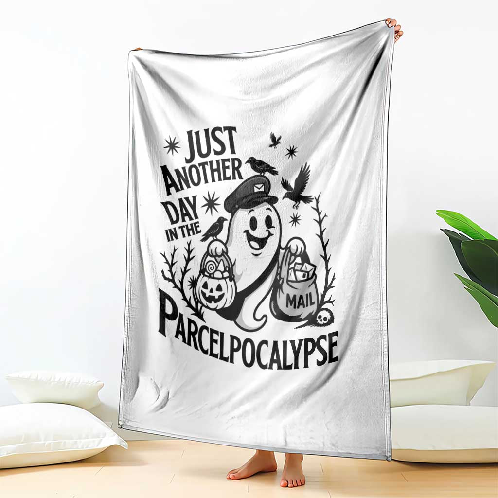 Halloween Mail Carrier Spooky Ghost Throw Blanket