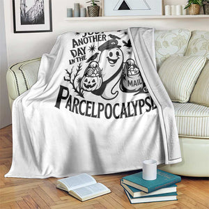 Halloween Mail Carrier Spooky Ghost Throw Blanket