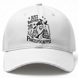 Halloween Mail Carrier Spooky Ghost Baseball Cap