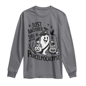 Halloween Mail Carrier Spooky Ghost Long Sleeve Shirt