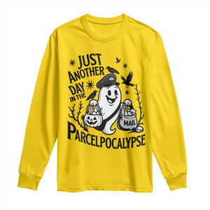 Halloween Mail Carrier Spooky Ghost Long Sleeve Shirt