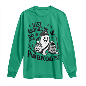 Halloween Mail Carrier Spooky Ghost Long Sleeve Shirt