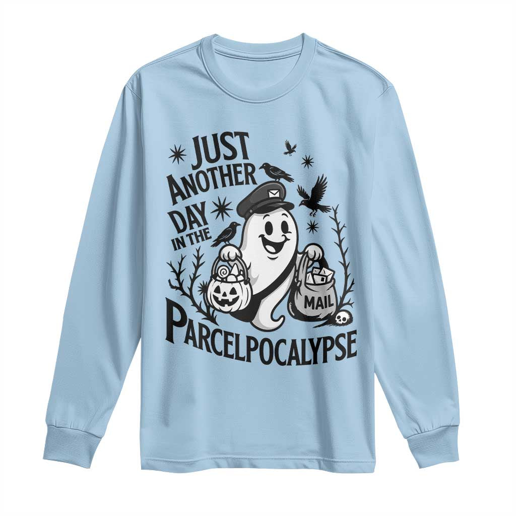 Halloween Mail Carrier Spooky Ghost Long Sleeve Shirt