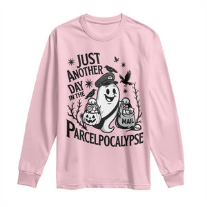 Halloween Mail Carrier Spooky Ghost Long Sleeve Shirt