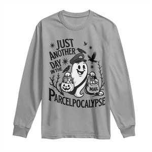 Halloween Mail Carrier Spooky Ghost Long Sleeve Shirt