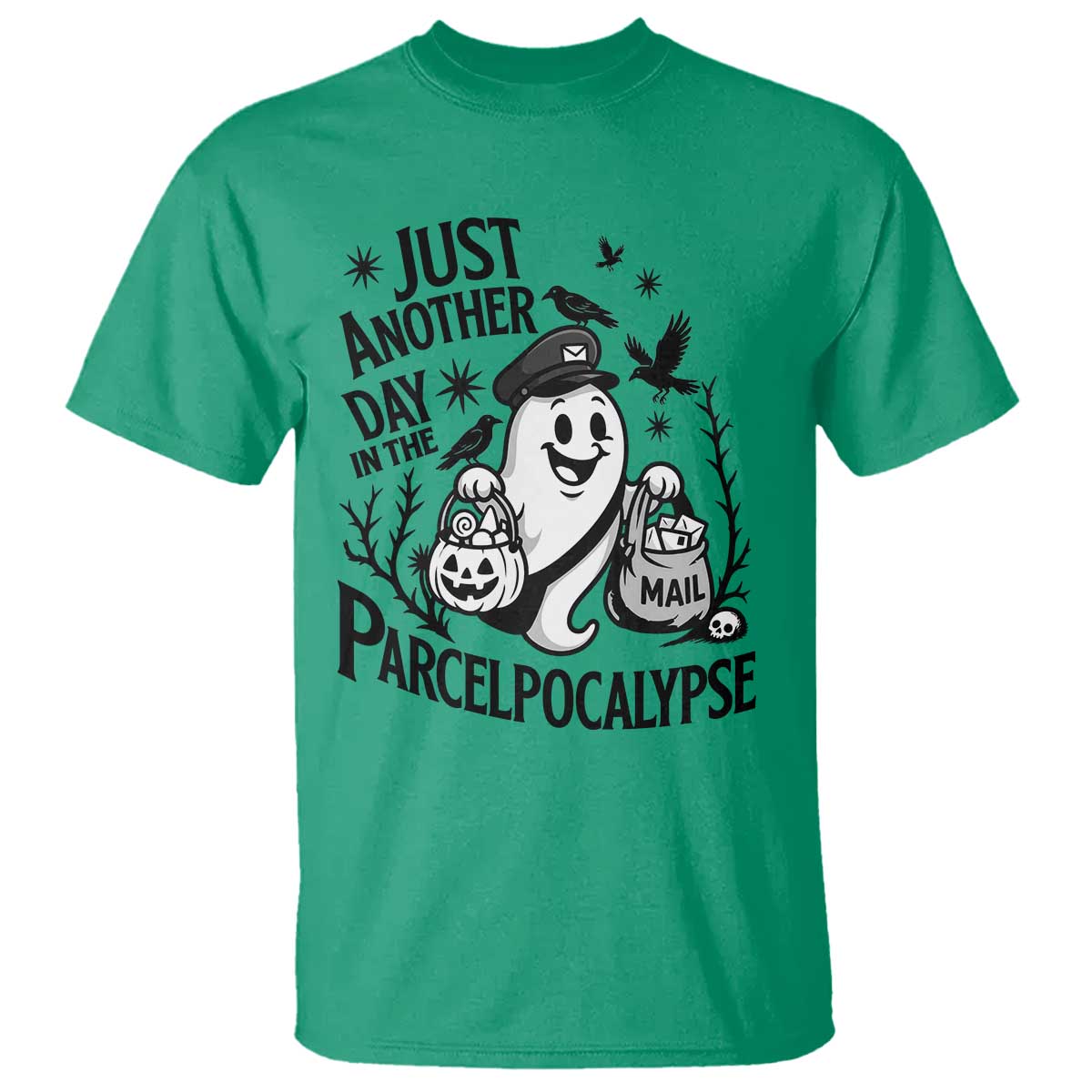 Halloween Mail Carrier Spooky Ghost T Shirt