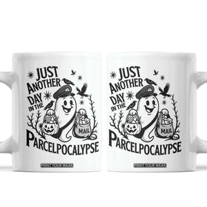 Halloween Mail Carrier Spooky Ghost Coffee Mug