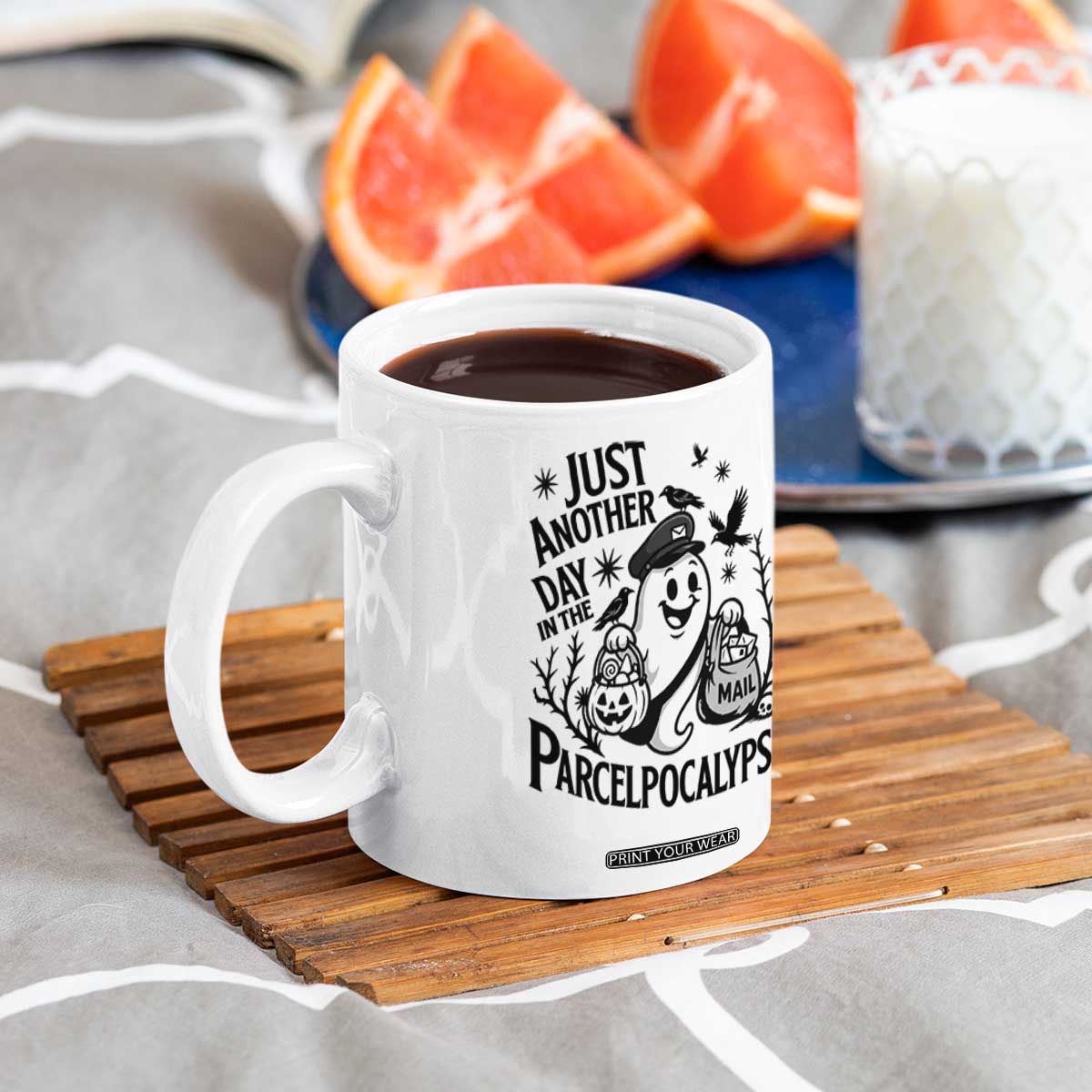 Halloween Mail Carrier Spooky Ghost Coffee Mug