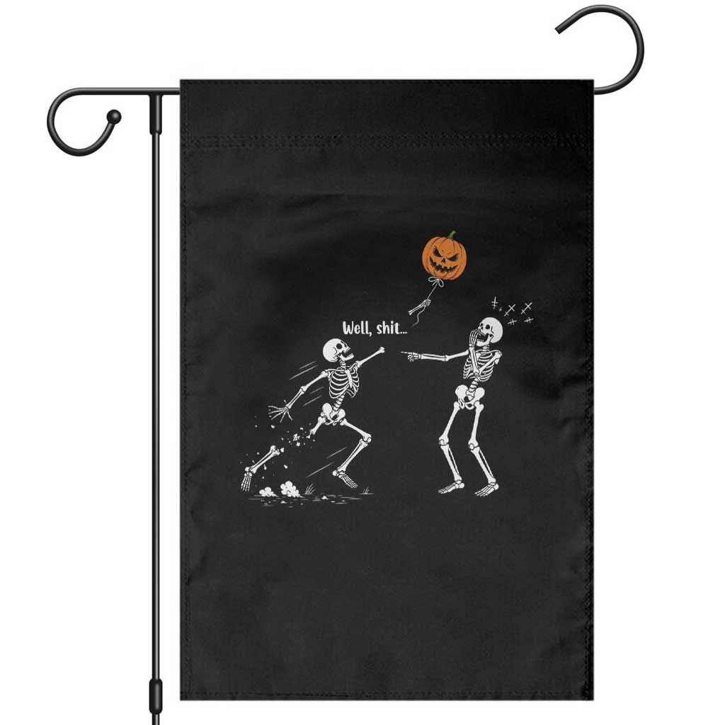 Funny Halloween Skeleton Lost Pumpkin Balloon Meme Garden Flag