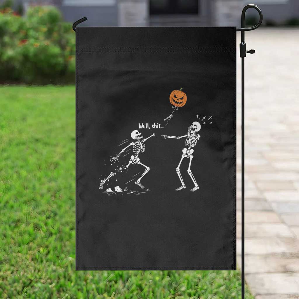 Funny Halloween Skeleton Lost Pumpkin Balloon Meme Garden Flag