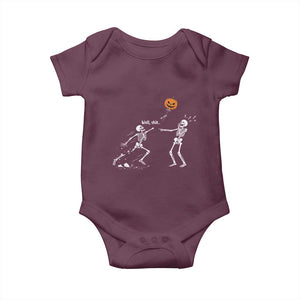 Funny Halloween Skeleton Lost Pumpkin Balloon Meme Baby Onesie