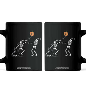 Funny Halloween Skeleton Lost Pumpkin Balloon Meme Coffee Mug