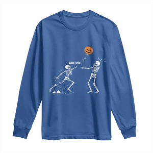 Funny Halloween Skeleton Lost Pumpkin Balloon Meme Long Sleeve Shirt