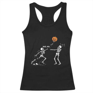 Funny Halloween Skeleton Lost Pumpkin Balloon Meme Racerback Tank Top