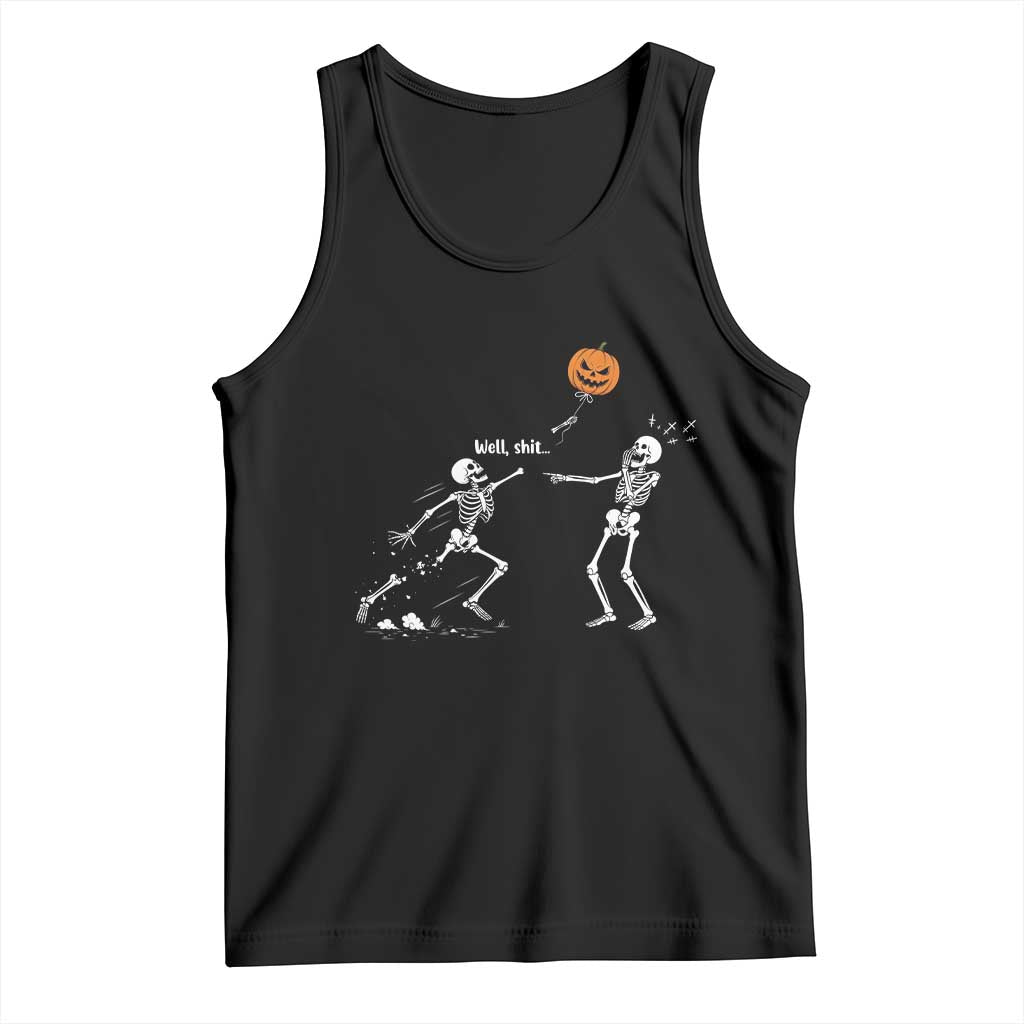 Funny Halloween Skeleton Lost Pumpkin Balloon Meme Tank Top