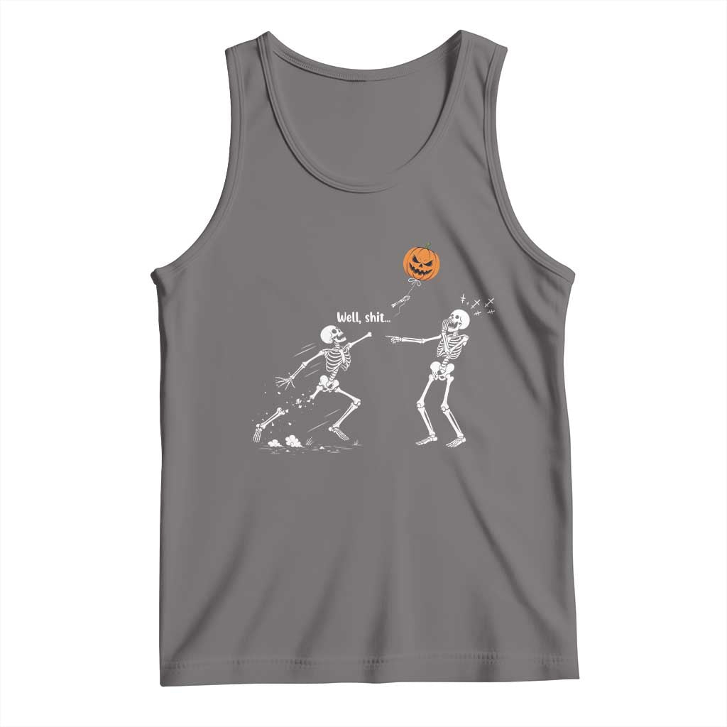 Funny Halloween Skeleton Lost Pumpkin Balloon Meme Tank Top