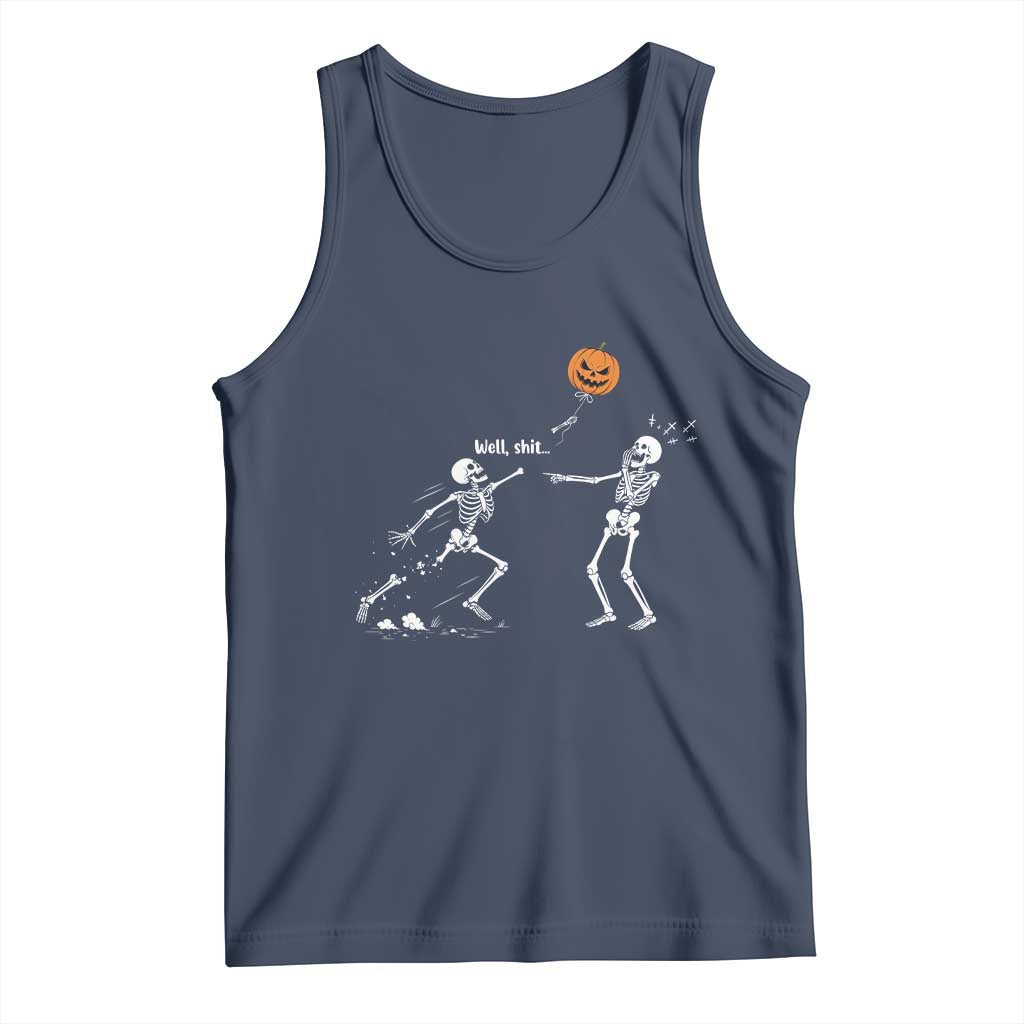 Funny Halloween Skeleton Lost Pumpkin Balloon Meme Tank Top