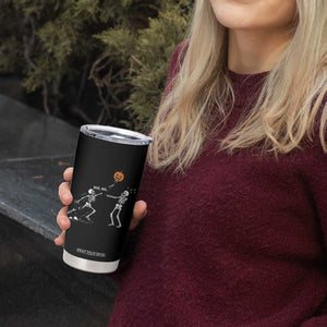 Funny Halloween Skeleton Lost Pumpkin Balloon Meme Tumbler Cup