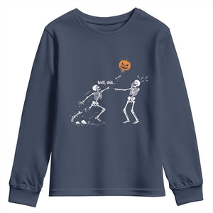 Funny Halloween Skeleton Lost Pumpkin Balloon Meme Youth Sweatshirt