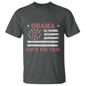 Obama 2028 Lets Fix This T Shirt Patriotic Vintage Flag Satire Gift