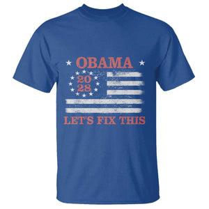 Obama 2028 Lets Fix This T Shirt Patriotic Vintage Flag Satire Gift