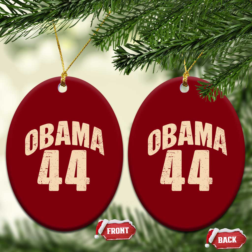 Obama 44 Vintage American History Nostalgia Gift Ceramic Ornament