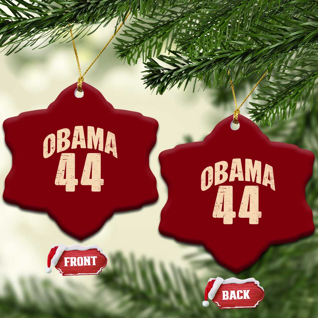 Obama 44 Vintage American History Nostalgia Gift Ceramic Ornament