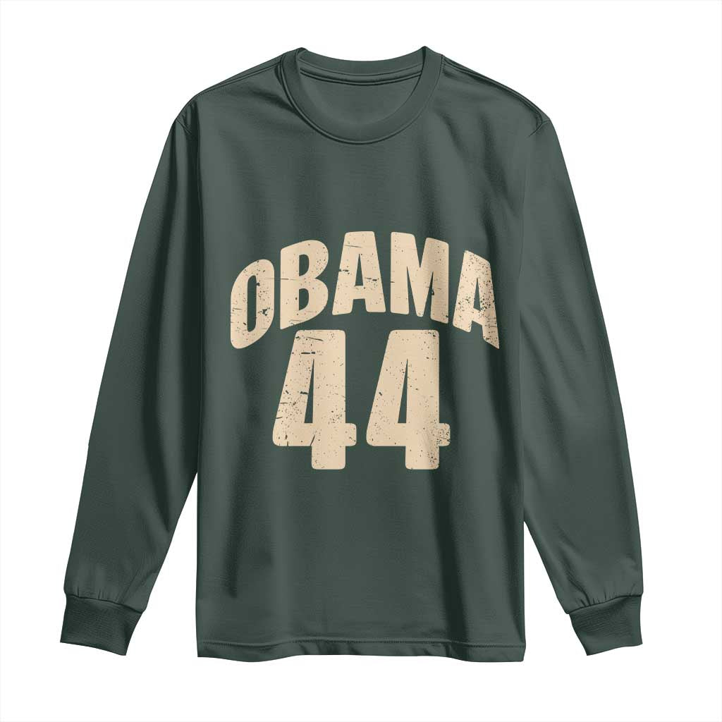 Obama 44 Vintage American History Nostalgia Gift Long Sleeve Shirt