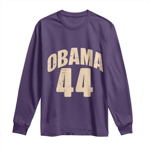 Obama 44 Vintage American History Nostalgia Gift Long Sleeve Shirt